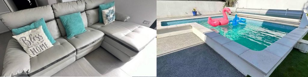 Villa en location de vacances. 4 chambres pour 8 personnes. Plages de Rochelongue au Cap d'Agde